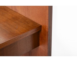 Wall-mounted nightstands in teak 1950 set of 2