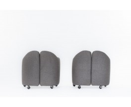 Eugenio Gerli armchair model PS142 grey edition Tecno 1960 set of 2