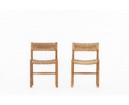 Chairs model Dordogne in ash édition Sentou 1950 set of 8