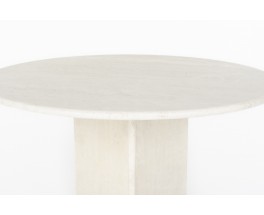 Round dining table in travertine 1980