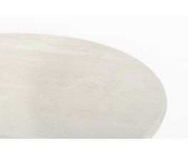 Round dining table in travertine 1980