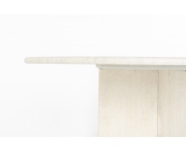 Round dining table in travertine 1980