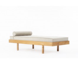Daybed in elm with velvet fabric 1980