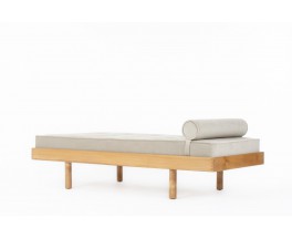 Daybed en orme et tissu velours 1980