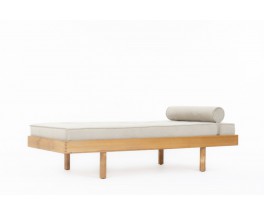 Daybed in elm with velvet fabric 1980