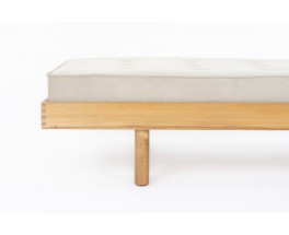 Daybed en orme et tissu velours 1980