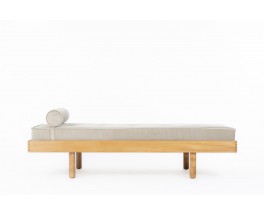 Daybed en orme et tissu velours 1980