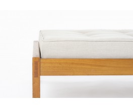 Daybed in elm and Maison Thevenon beige linen fabric edition Regain 1980