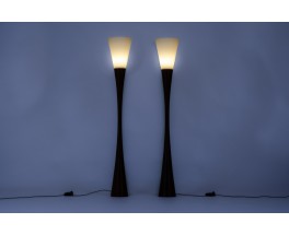 Joseph Andre Motte floor lamps model J1 edition Disderot 1960 set of 2