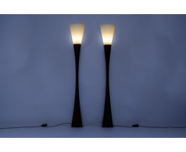 Lampadaires Joseph André Motte modèle J1 édition Disderot 1960 set de 2