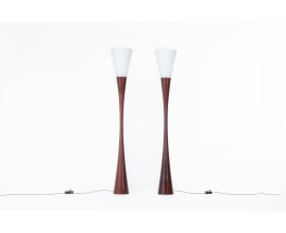 Joseph Andre Motte floor lamps model J1 edition Disderot 1960 set of 2