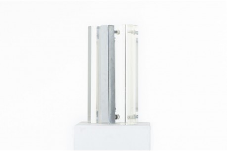 Michel Dumas table lamp plexiglass and chrome 1970