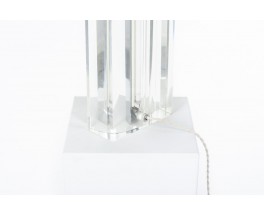 Lampe de table Michel Dumas plexiglas et chrome 1970