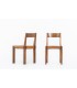 Chaises Pierre Chapo modèle S24 orme et cuir 1980