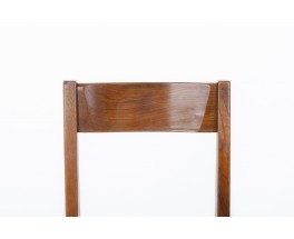 Pierre Chapo chairs model S24 in elm and leather 1980