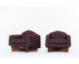 Pierre Guariche armchairs model Monaco edition Burov 2000 set of 2