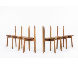 Chaises Pierre Gautier Delaye modèle Grain de café édition Vergneres 1960 set de 8