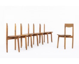 Chaises Pierre Gautier Delaye modèle Grain de café édition Vergneres 1960 set de 8