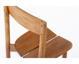 Chaises Pierre Gautier Delaye modèle Grain de café édition Vergneres 1960 set de 8