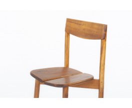 Chaises Pierre Gautier Delaye modèle Grain de café édition Vergneres 1960 set de 8