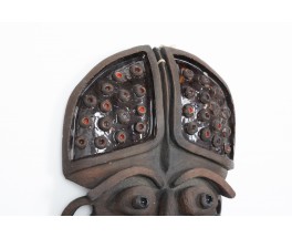 Wall mask in ceramic African design