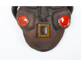 Masque mural en céramique design africain