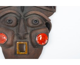 Wall mask in ceramic African design