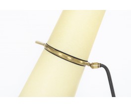 Floor lamp in black metal and brass edition Lunel 1950