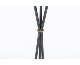 Floor lamp in black metal and brass edition Lunel 1950