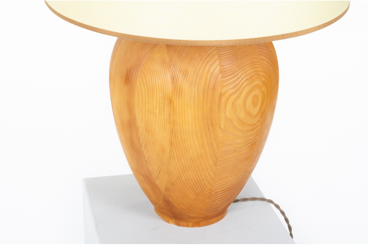 Table lamp in pine 1950