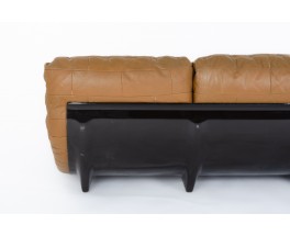 Michel Ducaroy Sofa 3 Seater Model Marsala In Leather Edition Ligne Roset 1970