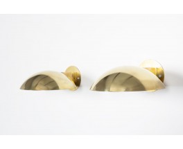 Wall lights in brass 1950 set of 2