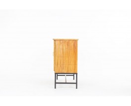 Storage unit in metal, rattan, ceramic 1960