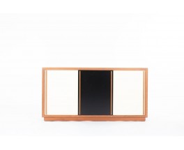 Andre Sornay sideboard in mahogany and white lacquer 1960