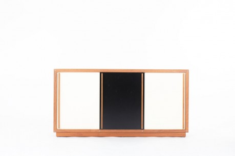 Enfilade André Sornay en acajou et laque blanche 1960