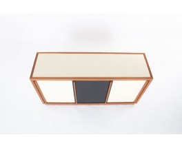 Andre Sornay sideboard in mahogany and white lacquer 1960