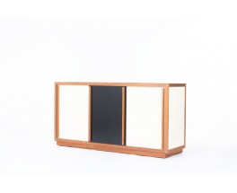 Andre Sornay sideboard in mahogany and white lacquer 1960