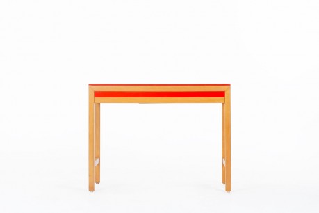 Andre Sornay console table in tinted beech and lacquer 1960