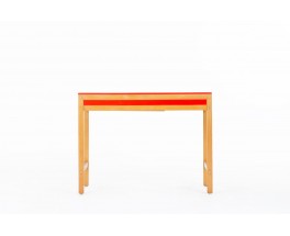 Andre Sornay console table in tinted beech and lacquer 1960