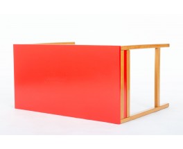 Andre Sornay console table in tinted beech and lacquer 1960