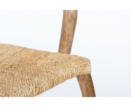 Fauteuils Val Padilla modèle Manila corde et bois édition Jasper Conran 1970 set de 4