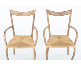 Val Padilla chairs model Manila rope and wood edition Jasper Conran 1970 set of 4