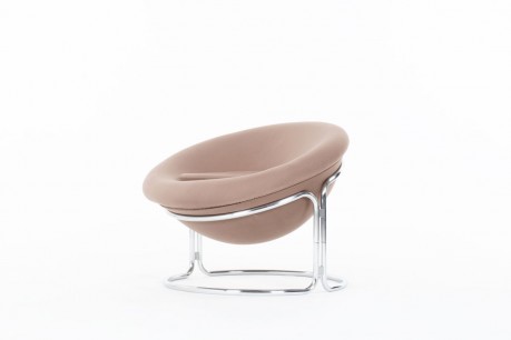 Fauteuil Luigi Colani chrome et tissu édition Kusch&Co 1969