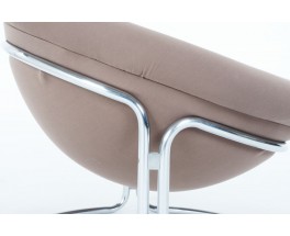 Fauteuil Luigi Colani chrome et tissu édition Kusch&Co 1969