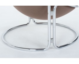 Fauteuil Luigi Colani chrome et tissu édition Kusch&Co 1969