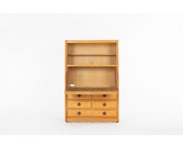 Guillerme and Chambron writing desk in oak, Votre Maison edition 1960