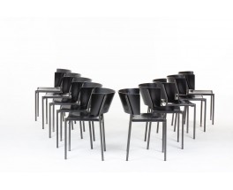 Chaises Philippe Starck modèle Lila Hunter édition XO 1988 set de 10