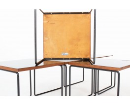 Tables basses Pierre Guariche modèle Volante formica édition Steiner 1950 set de 6