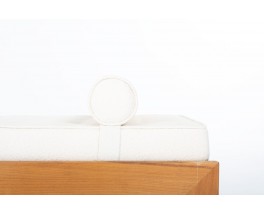 Daybed en orme avec tissu bouclette beige édition Maison Regain 1980