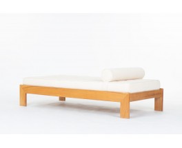 Daybed en orme avec tissu bouclette beige édition Maison Regain 1980